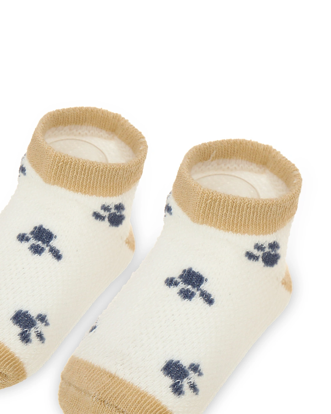 Set 5 đôi tất sơ sinh Á Châu màu nâu - trắng - xanh (1 - 2 tuổi) 5