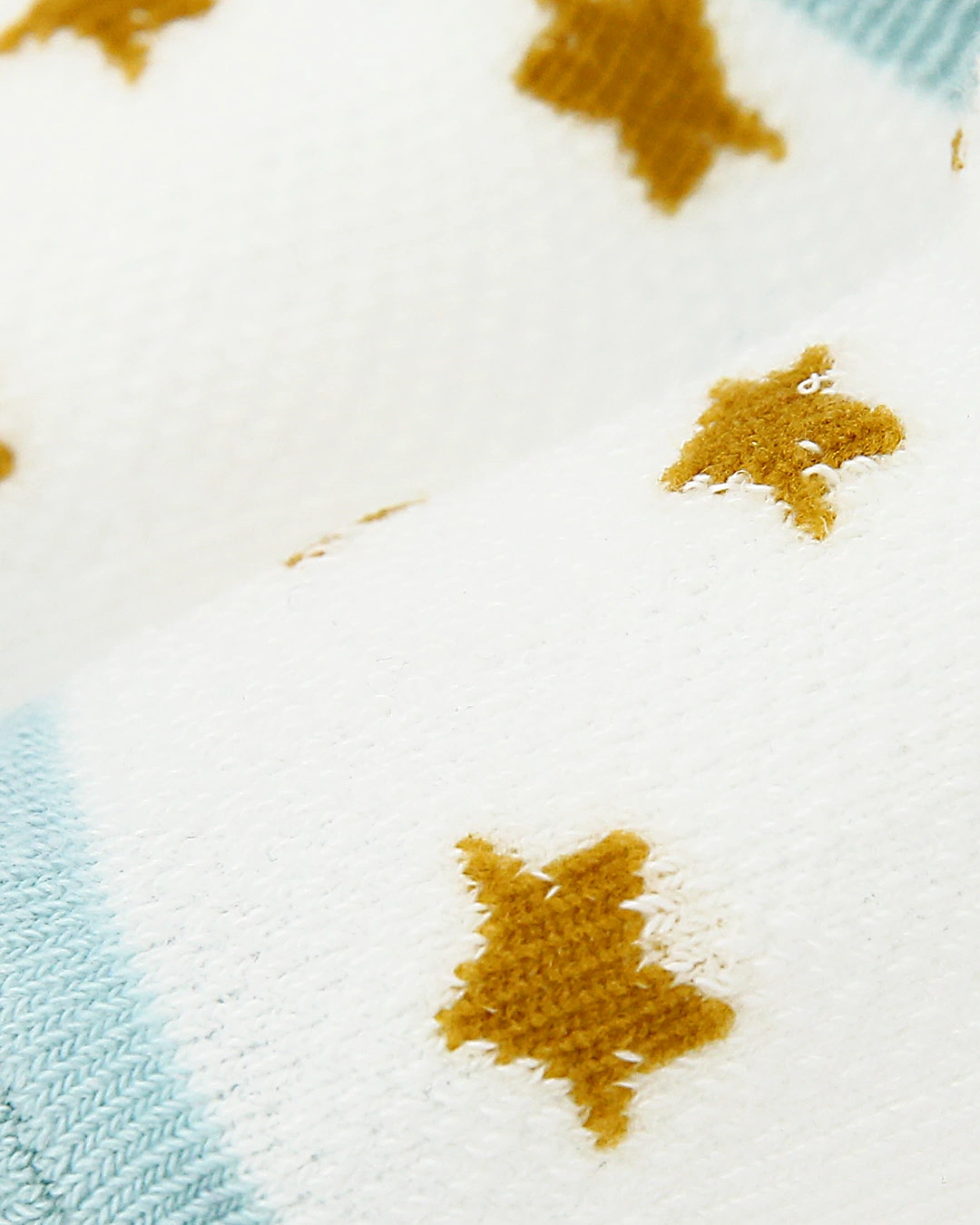 Set 5 đôi tất sơ sinh Á Châu màu xanh dương - trắng - vàng (1 - 2 tuổi) 15