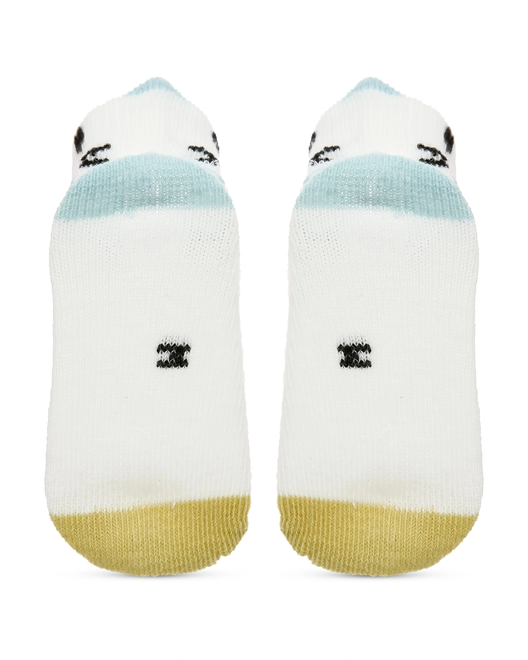 Set 5 đôi tất sơ sinh Á Châu màu xanh dương - trắng - vàng (1 - 2 tuổi) 20