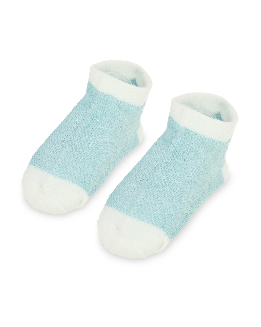 Set 5 đôi tất sơ sinh Á Châu màu xanh dương - trắng - vàng (1 - 2 tuổi) 8