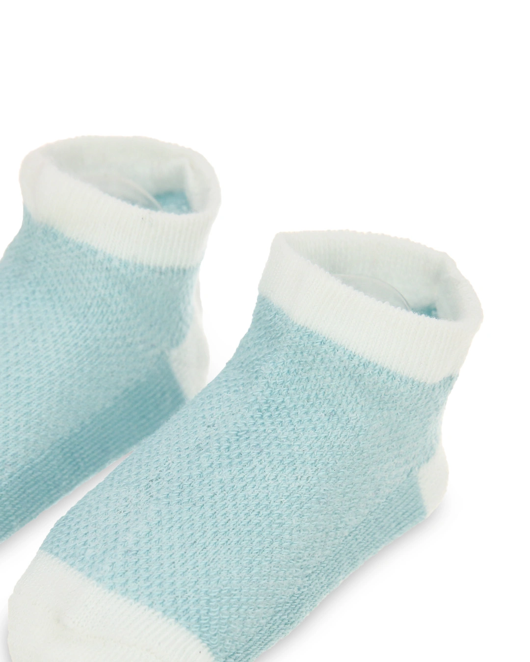 Set 5 đôi tất sơ sinh Á Châu màu xanh dương - trắng - vàng (1 - 2 tuổi) 9