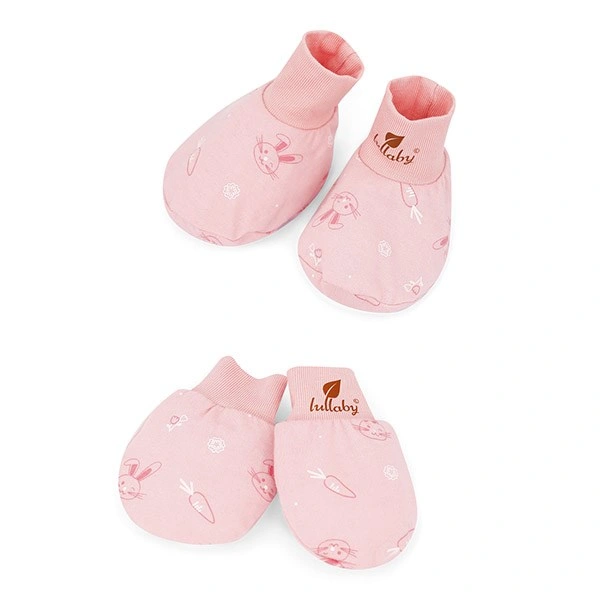 Bộ bao tay, bao chân có cổ Lullaby NH206V màu hồng (từ 0 - 3 tháng) 1