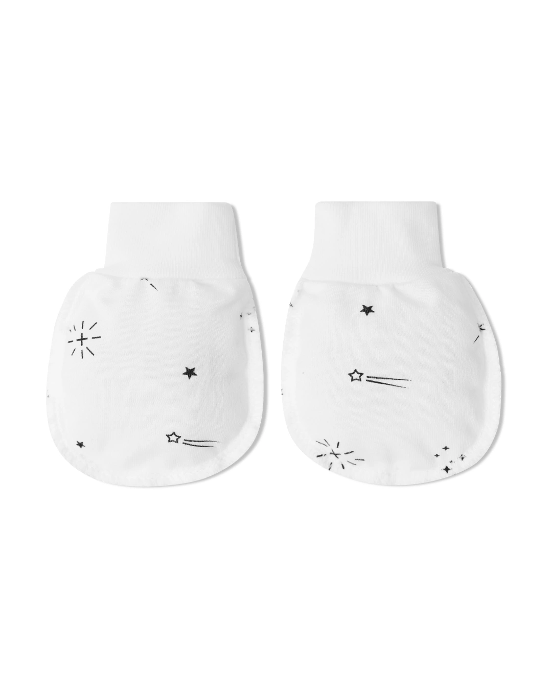 Bộ bao tay, bao chân in cây thông IQ Baby màu trắng (0 - 3 tháng) 11