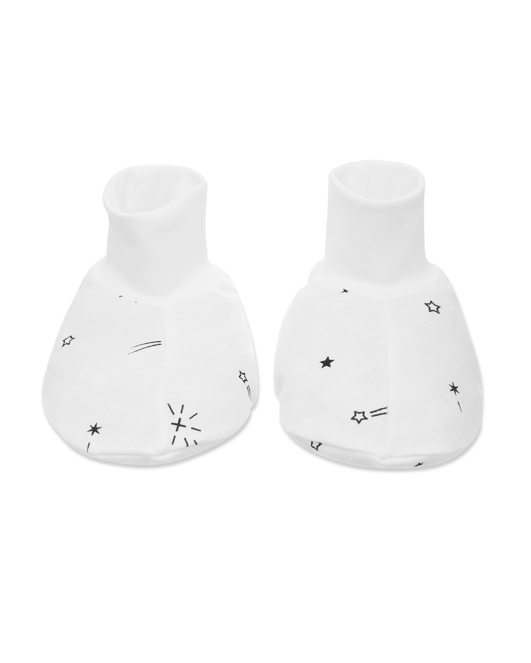 Bộ bao tay, bao chân in cây thông IQ Baby màu trắng (0 - 3 tháng) 14