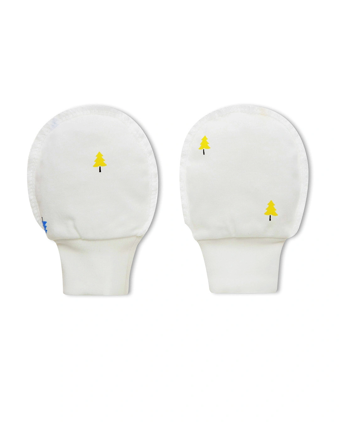 Bộ bao tay, bao chân in cây thông IQ Baby màu trắng (0 - 3 tháng) 2