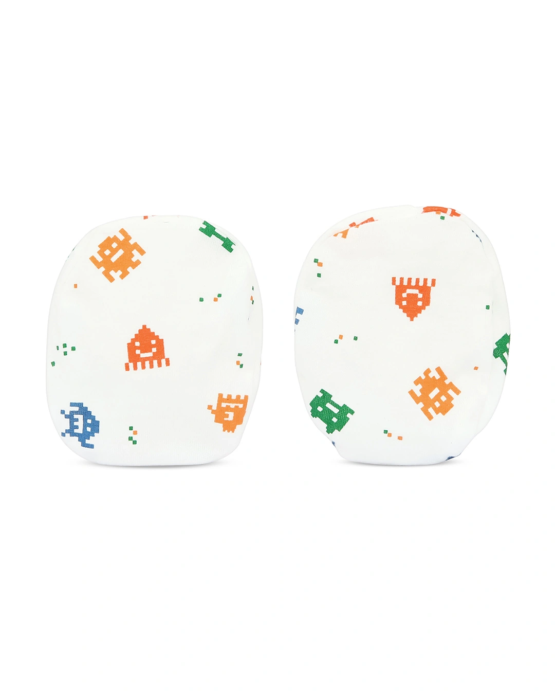 Bộ bao tay, bao chân in hình robot Lullaby NH284V màu trắng (0 - 3 tháng) 7