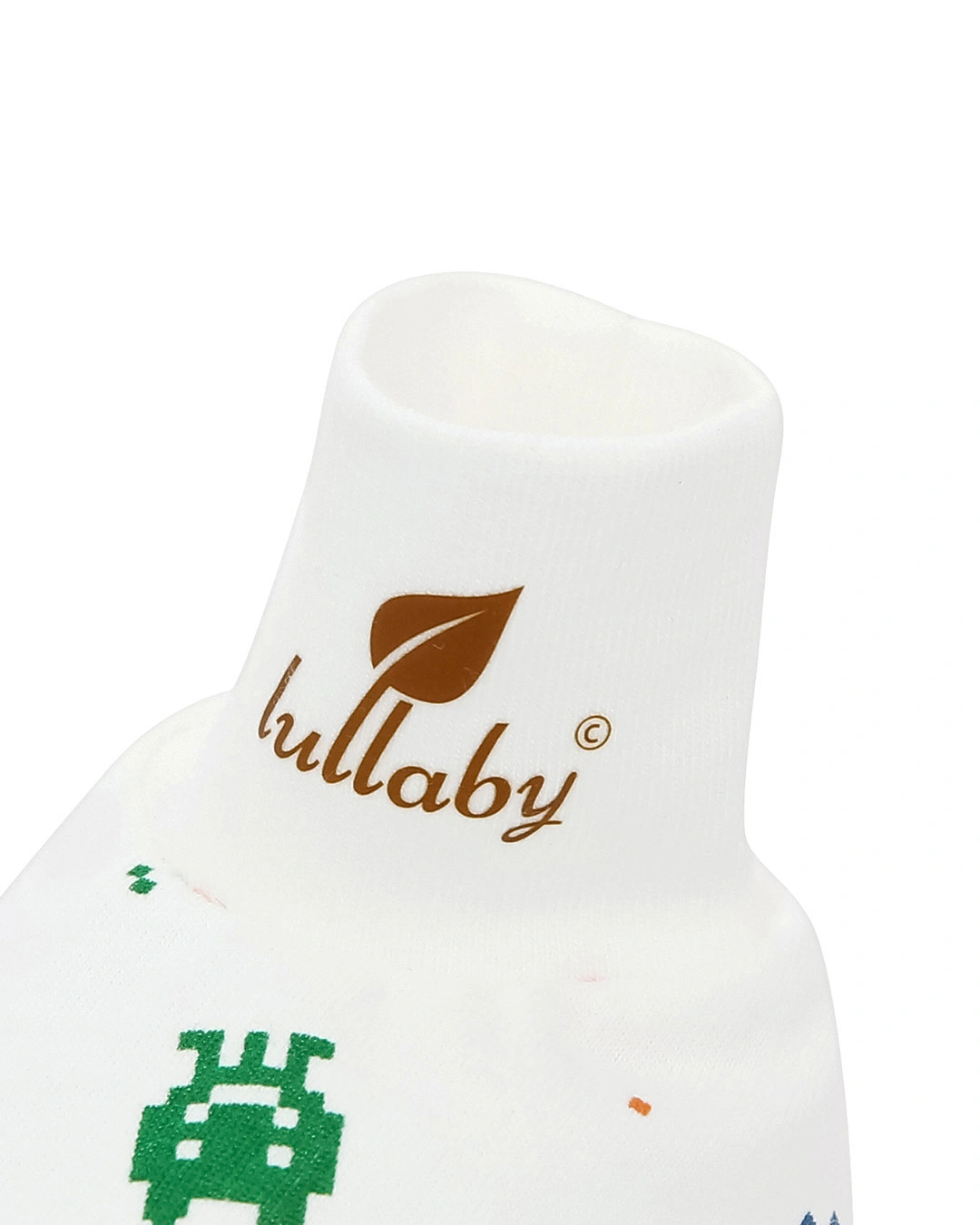 Bộ bao tay, bao chân in hình robot Lullaby NH284V màu trắng (0 - 3 tháng) 8