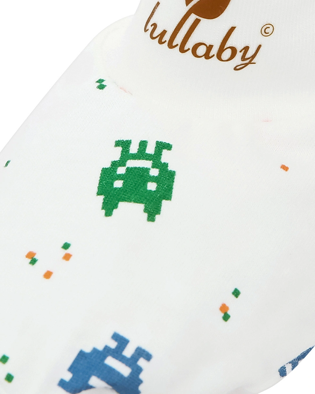 Bộ bao tay, bao chân in hình robot Lullaby NH284V màu trắng (0 - 3 tháng) 9