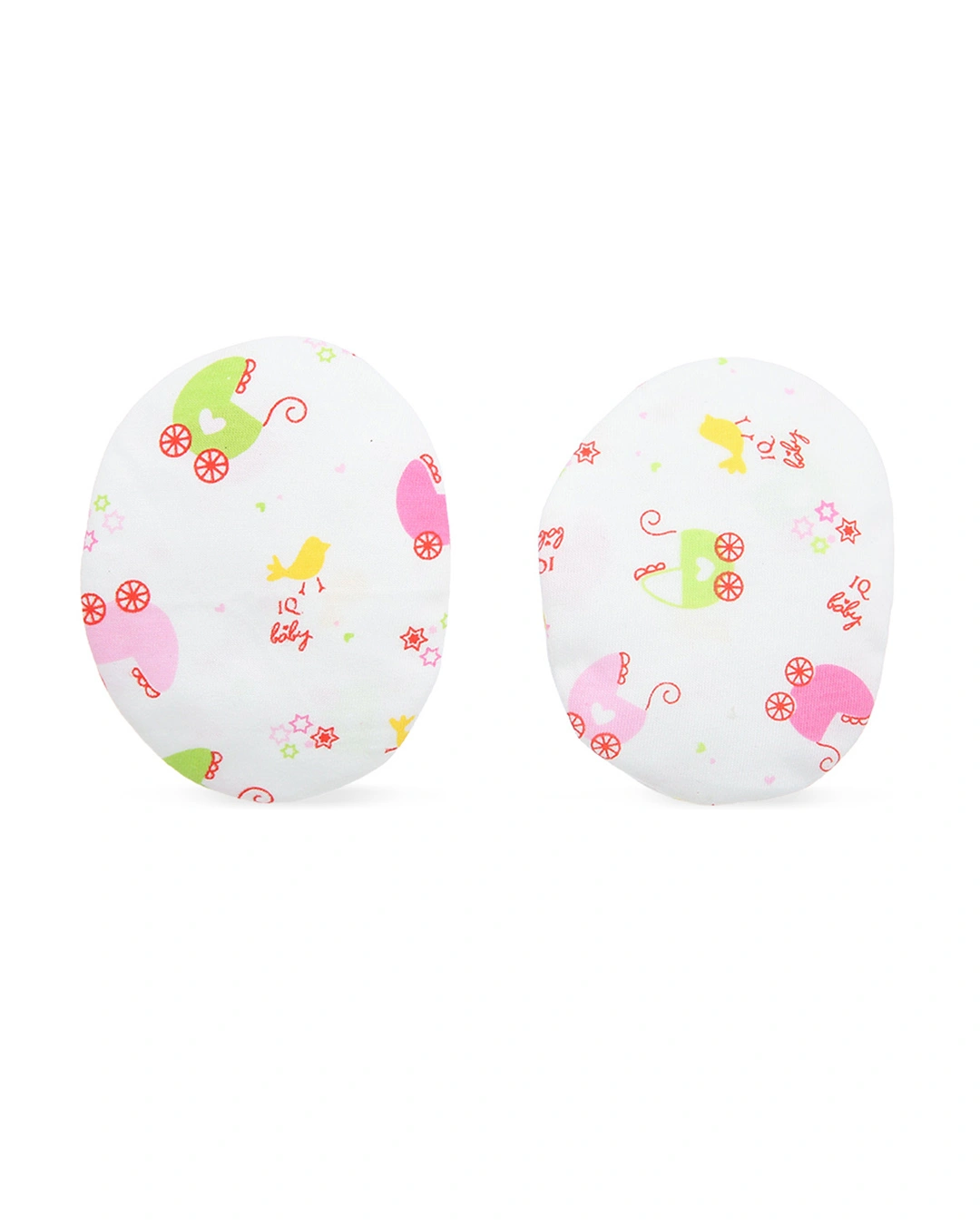 Bộ bao tay, bao chân in xe nôi IQ Baby màu trắng (0 - 3 tháng) 6