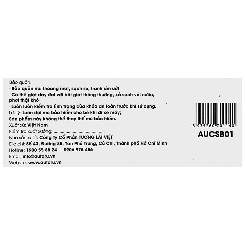 Đai đi xe máy 2 tư thế Autoru AUCSB01 - Màu xanh navy (từ 5 tuổi) 9