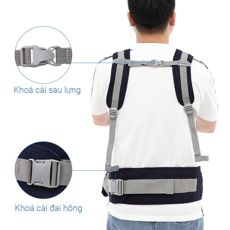 Địu em bé 8 tư thế Galena GA-C01 - Màu ngẫu nhiên (0 - 3 tuổi) 8