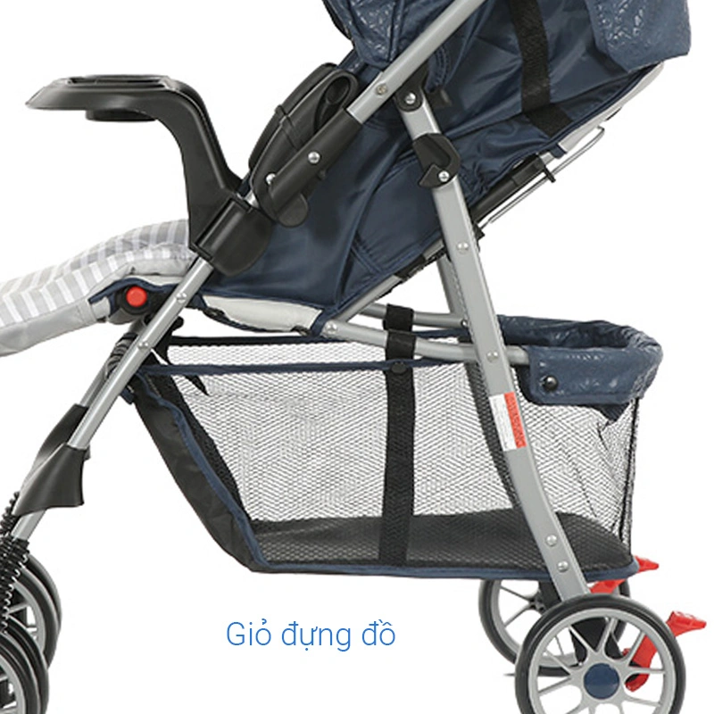 Xe đẩy 2 chiều gấp gọn Gluck Baby C8M (0 - 5 tuổi) - Màu xanh navy [Hàng trưng bày - không kèm thùng] 10