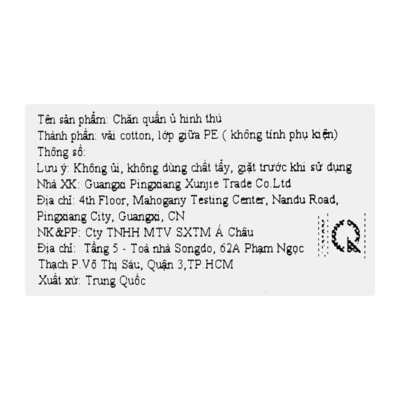 Khăn quấn cotton TOP KIDS 90x90 cm - Gấu hồng 50