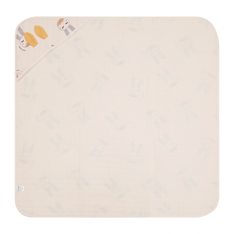 Khăn quấn cotton TOP KIDS 90x90 cm - Gấu hồng 17