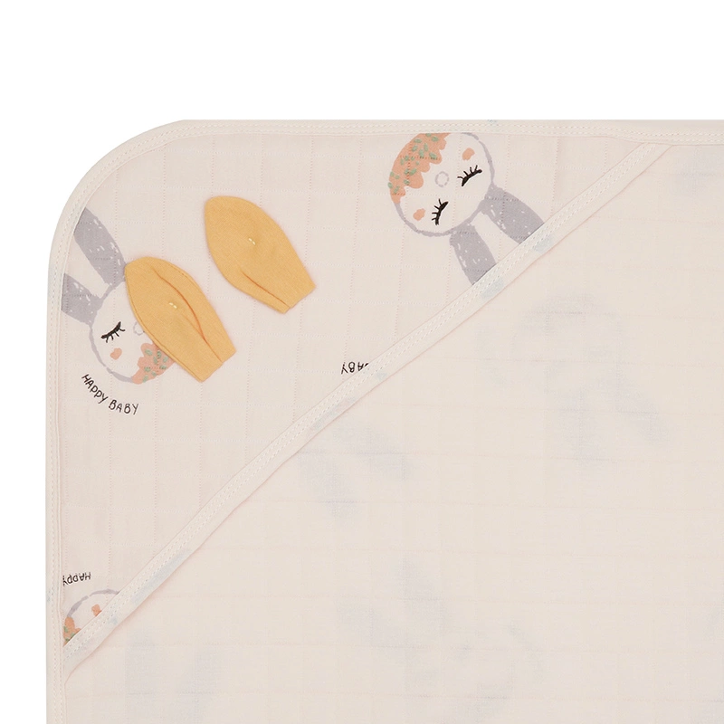Khăn quấn cotton TOP KIDS 90x90 cm - Gấu hồng 18