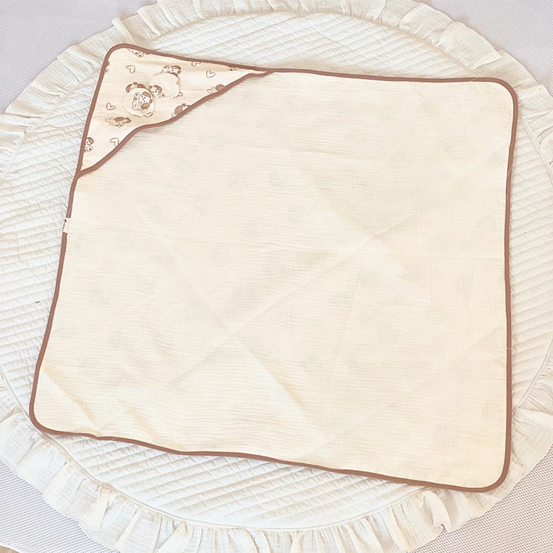 Khăn quấn cotton Bessla 70x70 cm - Cún trái tim 2