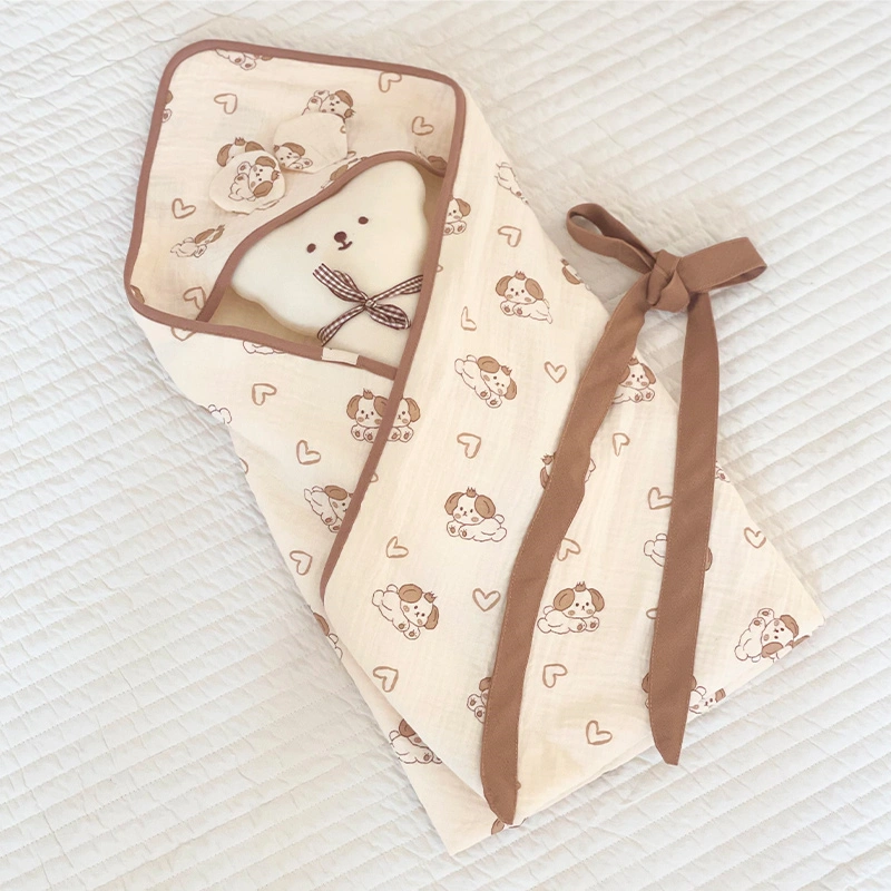 Khăn quấn cotton Bessla 70x70 cm - Cún trái tim 5