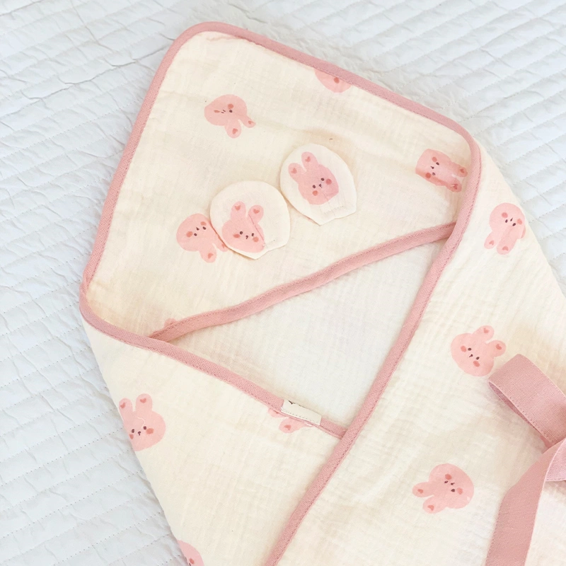 Khăn quấn cotton Bessla 70x70 cm - Cún trái tim 9