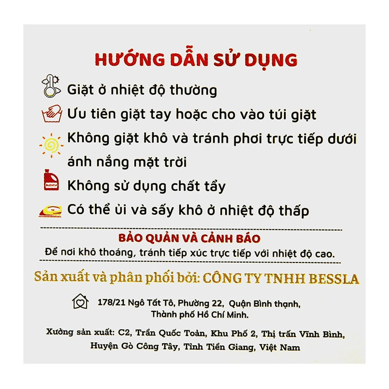 Khăn quấn cotton Bessla 70x70 cm - Cún trái tim 19