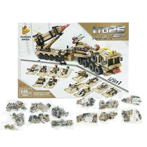 Bộ đồ chơi lắp ráp 12 trong 1 Panlos Brick 633011 (549 chi tiết) 1