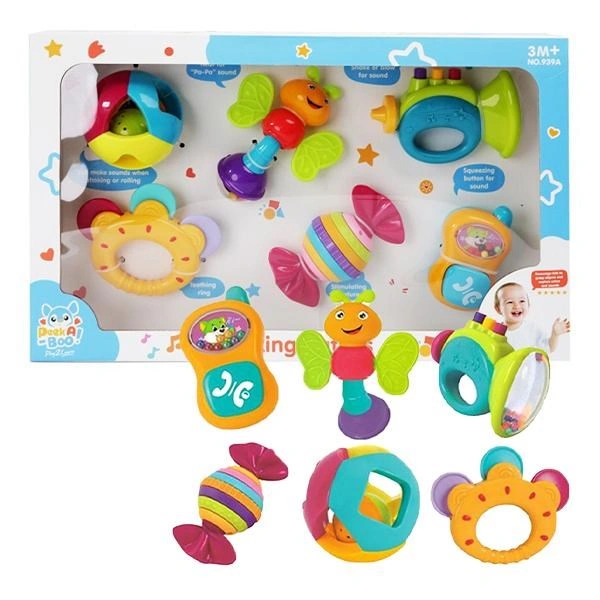 Hộp đồ chơi lục lạc Peek A-Boo 939A (6 cái) 1