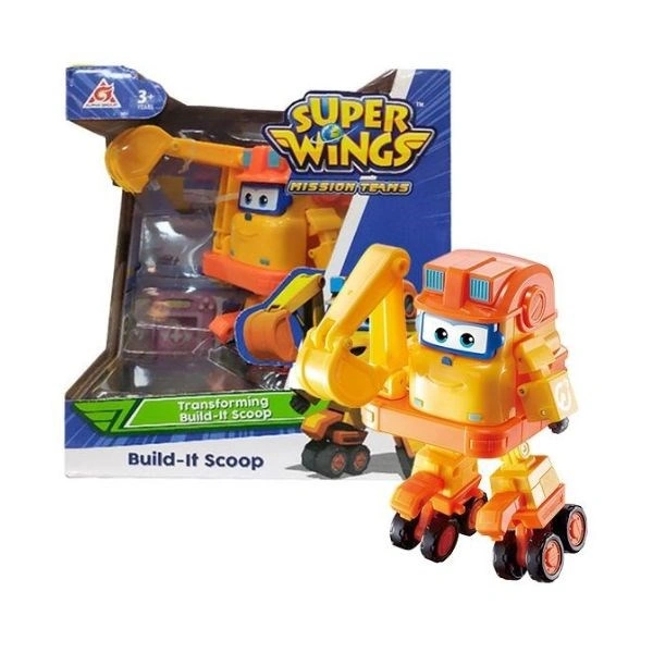 Đồ chơi robot biến hình cỡ nhỏ Scoop xây dựng Superwings YW730013 1