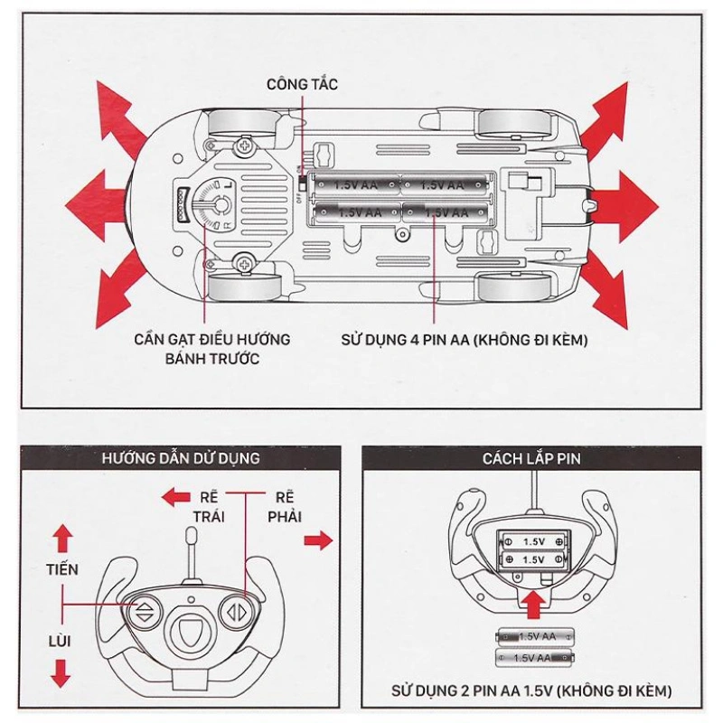 Bộ đồ chơi siêu xe điều khiển từ xa Funday Fd-0102 7