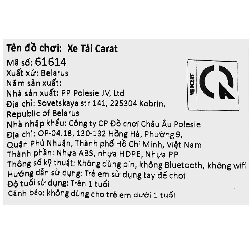 Đồ chơi xe tải Carat POLESIE PLS-61614 - Màu ngẫu nhiên 5