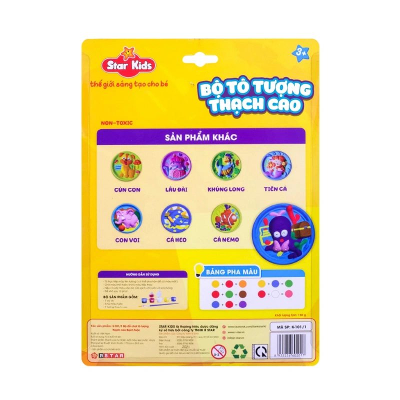 Bộ đồ chơi tô tượng thạch cao cá nemo Star Kids K-101/3 12