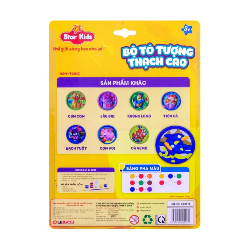 Bộ đồ chơi tô tượng thạch cao cá nemo Star Kids K-101/3 18