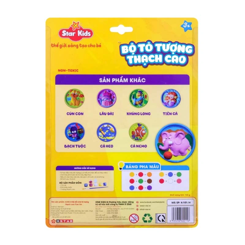 Bộ đồ chơi tô tượng thạch cao cá nemo Star Kids K-101/3 15