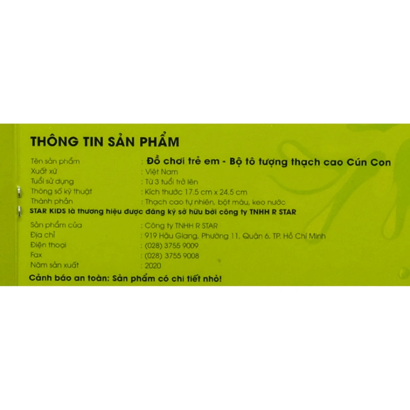 Bộ đồ chơi tô tượng thạch cao cá nemo Star Kids K-101/3 10