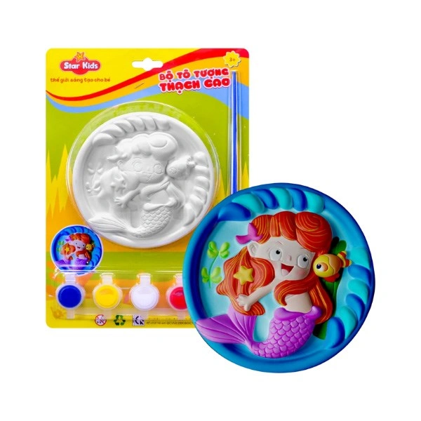 Bộ đồ chơi tô tượng thạch cao nàng tiên cá Star Kids K-101/6 1