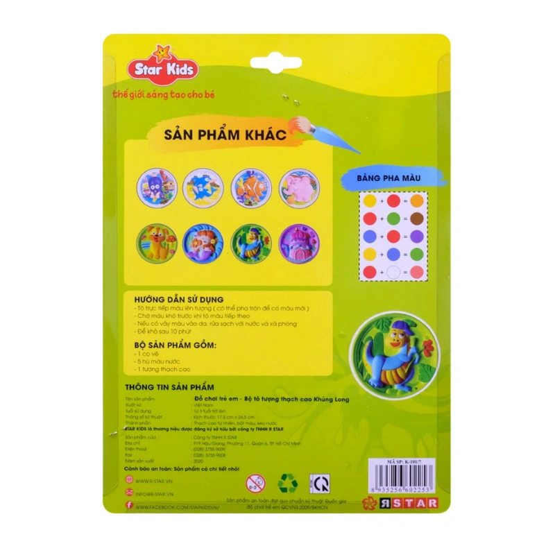 Bộ đồ chơi tô tượng thạch cao cá nemo Star Kids K-101/3 6