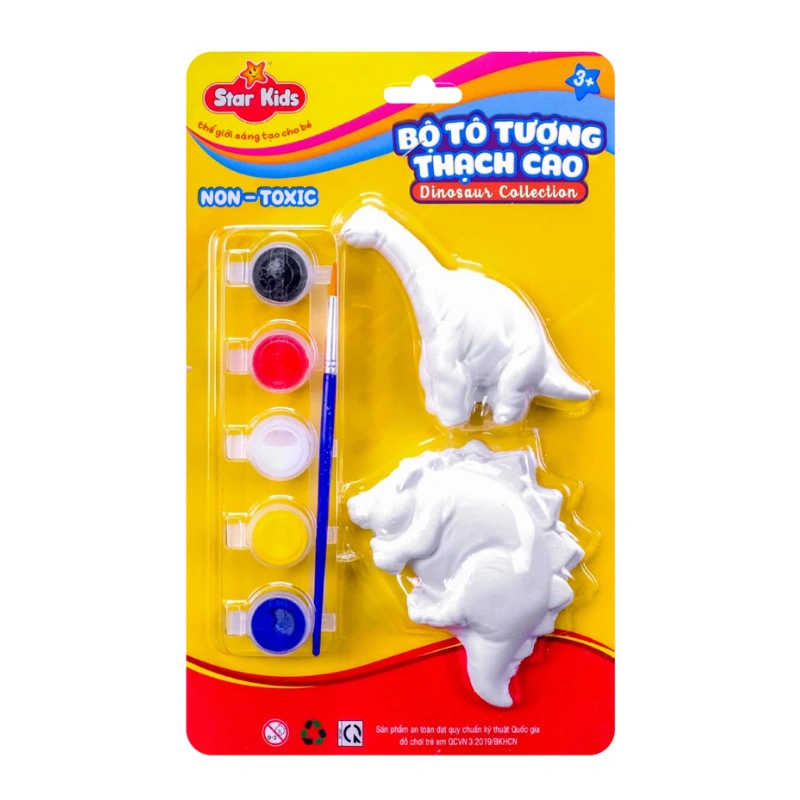 Bộ đồ chơi tô tượng thạch cao khủng long Star Kids K-121 2