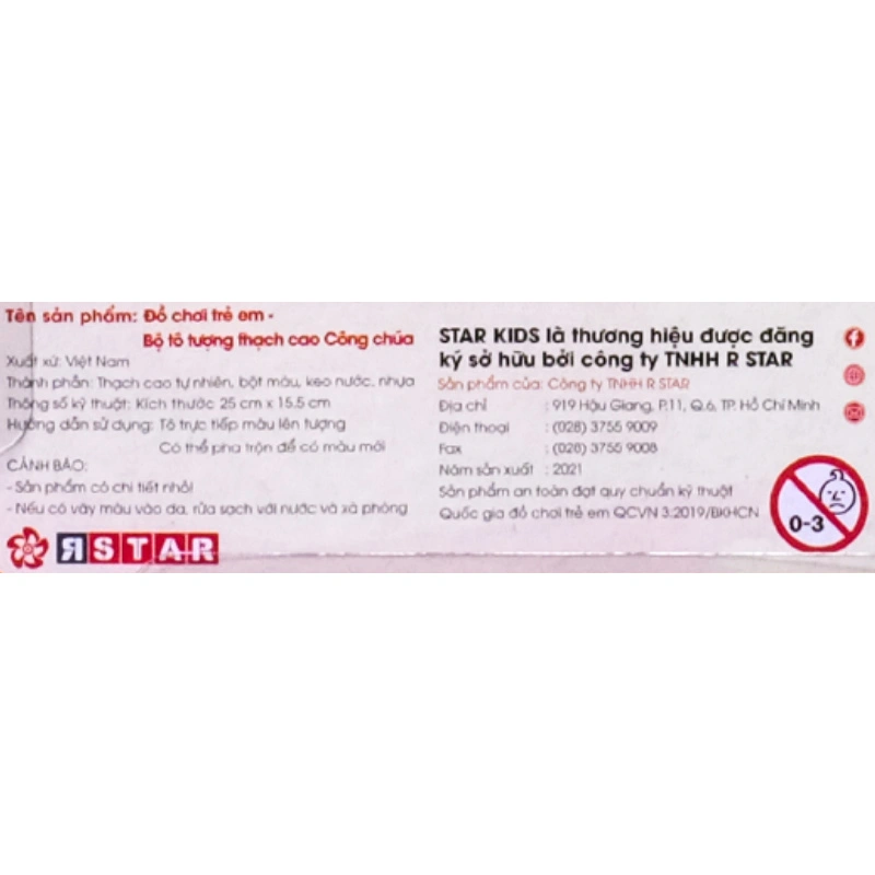 Bộ đồ chơi tô tượng thạch cao công chúa Star Kids K-122 4