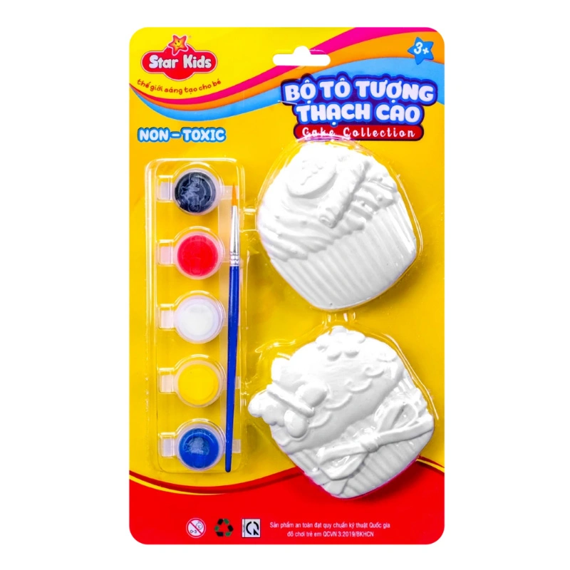 Bộ đồ chơi tô tượng thạch cao khủng long Star Kids K-121 5