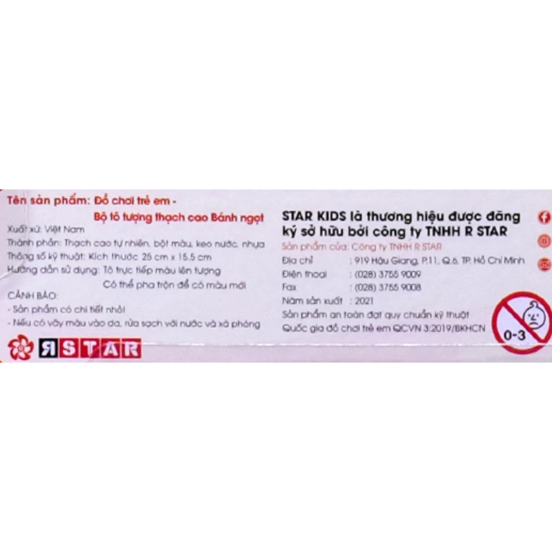 Bộ đồ chơi tô tượng thạch cao khủng long Star Kids K-121 7