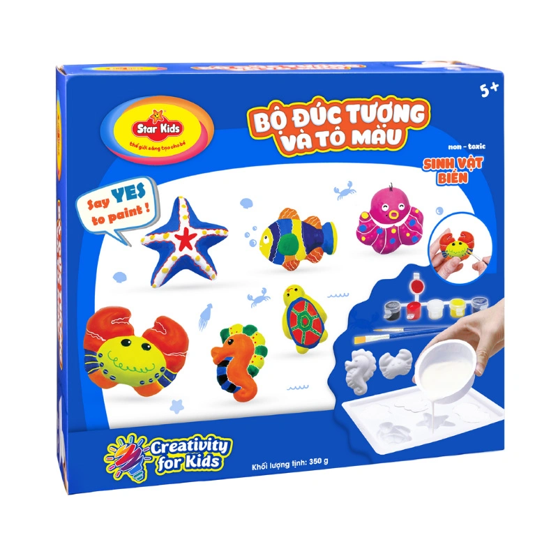 Bộ đồ chơi đúc tượng và tô màu kỷ nguyên khủng long Star Kids K-131 6