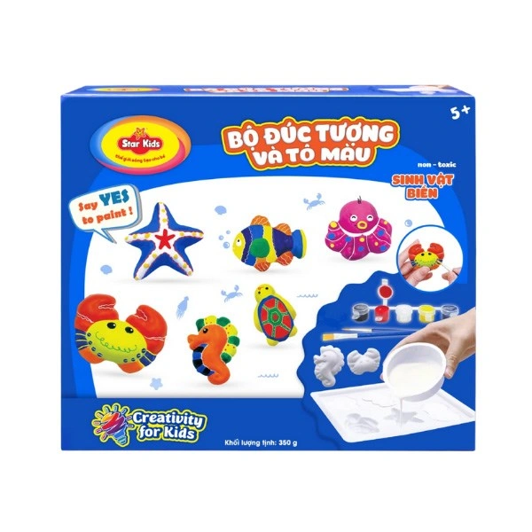 Bộ đồ chơi đúc tượng và tô màu kỷ nguyên khủng long Star Kids K-131 5