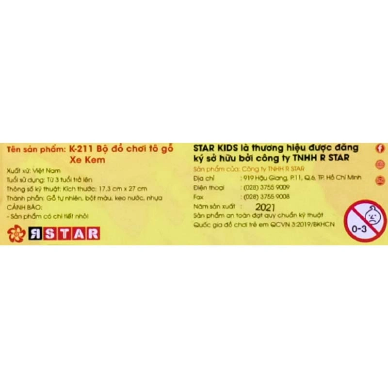 Bộ đồ chơi tô gỗ xe kem Star Kids K-211 4