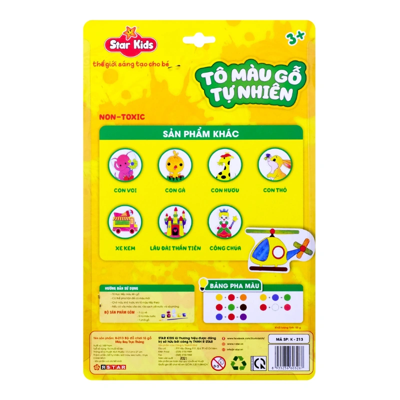Bộ đồ chơi tô gỗ xe kem Star Kids K-211 15