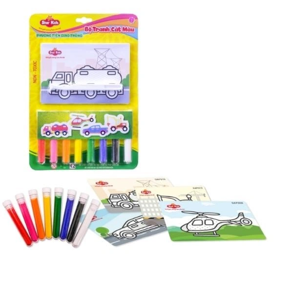 Bộ đồ chơi tranh cát màu phương tiện giao thông Star Kids K-501 1