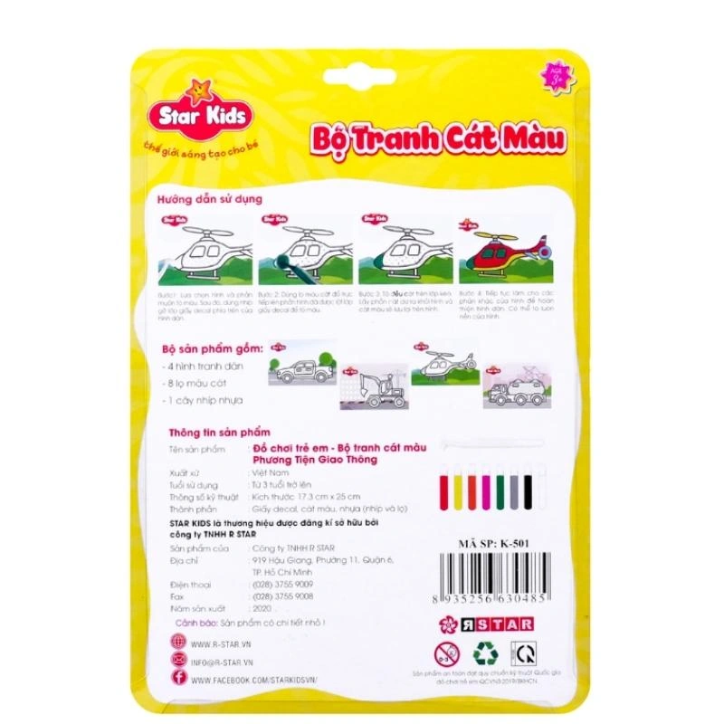 Bộ đồ chơi tranh cát màu thế giới thần tiên Star Kids K-506 19