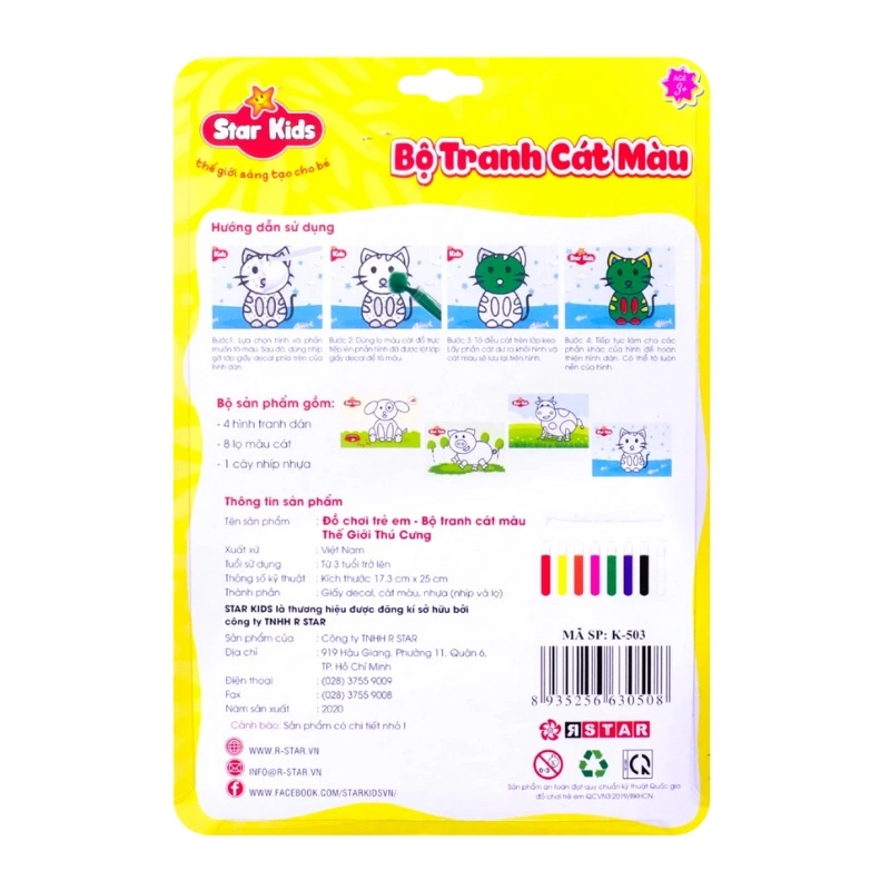 Bộ đồ chơi tranh cát màu thế giới thần tiên Star Kids K-506 15