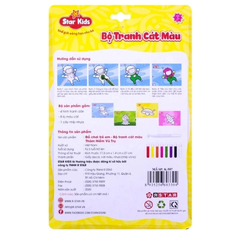 Bộ đồ chơi tranh cát màu thế giới thần tiên Star Kids K-506 22