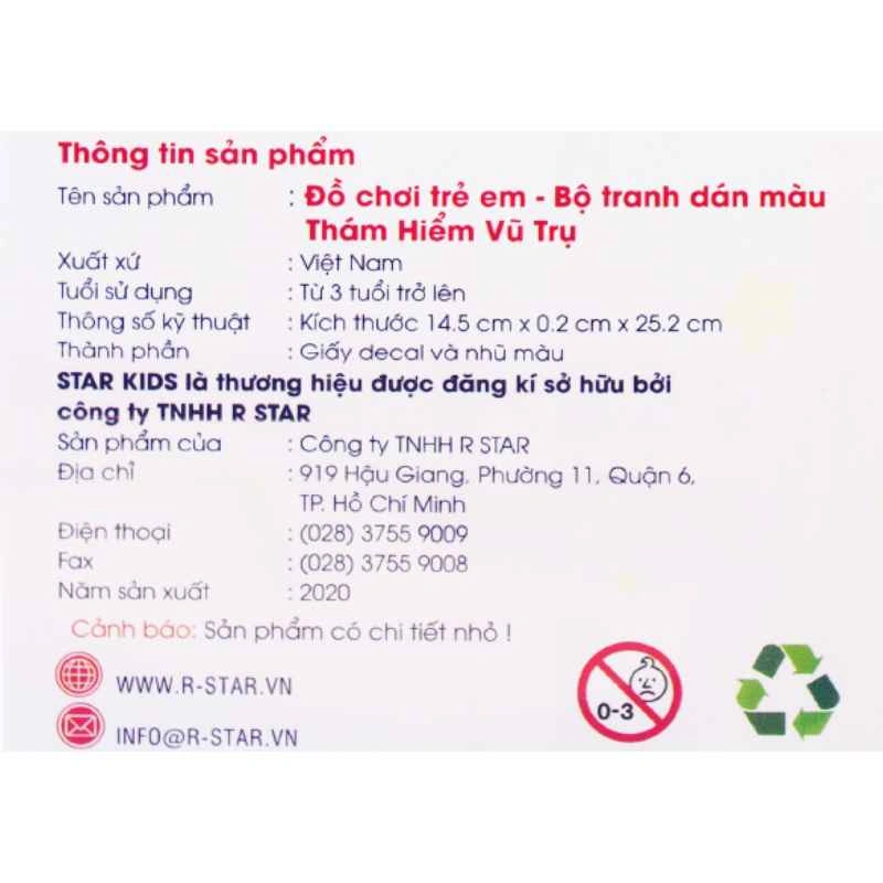 Bộ đồ chơi tranh dán màu lâu đài thần tiên Star Kids K-608 16