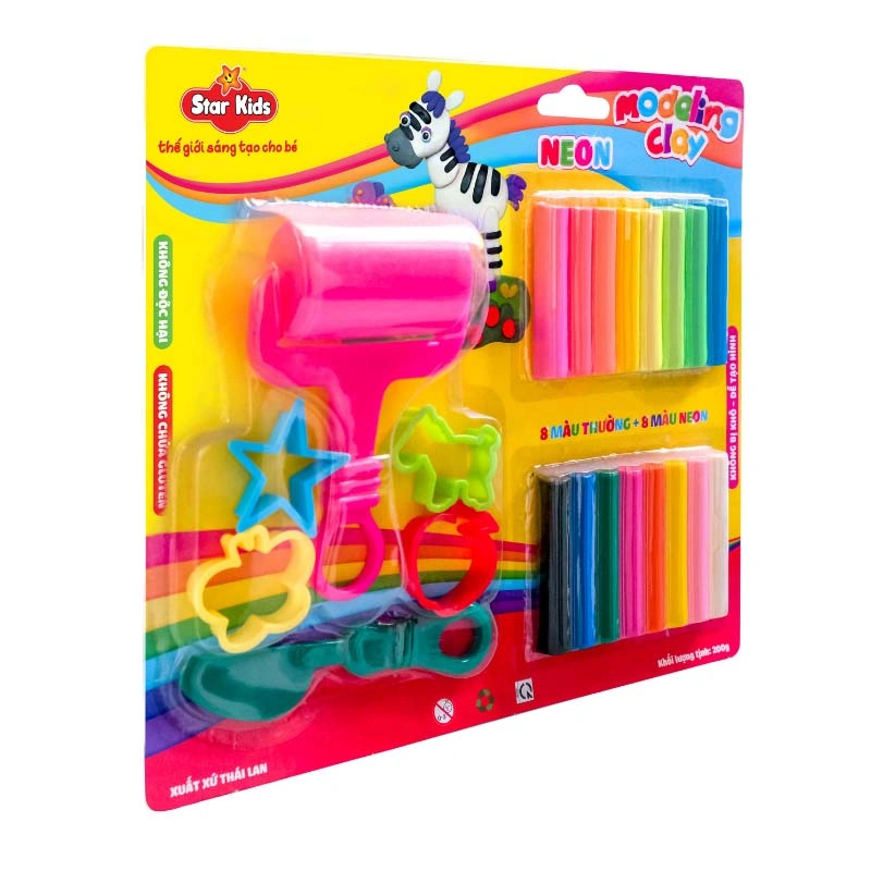 Bộ đồ chơi đất nặn 200g 16 màu và 6 dụng cụ Star Kids K-200/16C/6T 2