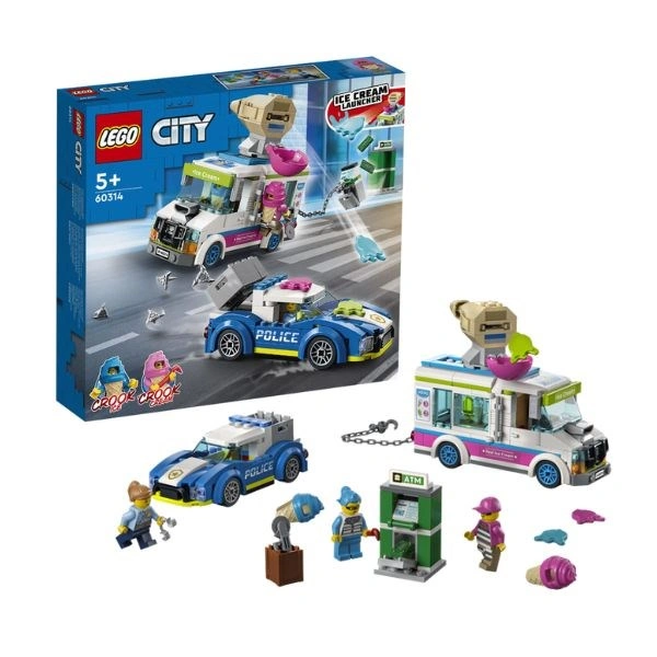 Đồ chơi lắp ráp xe cảnh sát truy đuổi tên cướp xe kem Lego City 60314 (317 chi tiết) 1