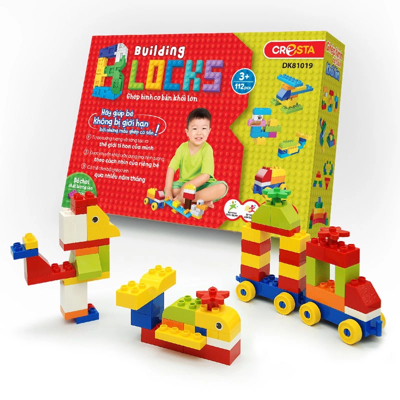 Đồ chơi lắp ráp ghép hình cơ bản khối lớn CRESTA DK81019 (112 chi tiết) 2